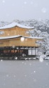 雪の京都・金閣