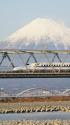 新幹線と富士山 富士川より 2