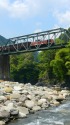 鉄橋を行くトロッコ列車