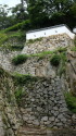 備中松山城の高石垣と土塀
