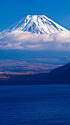 本栖湖から見る富士山