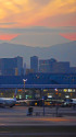 羽田空港から夕景富士