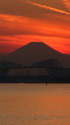 富士山とゲートブリッジ