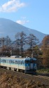 黒姫山と長野色115系