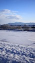 筑後川の雪景色