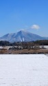 雪晴れの筑波山