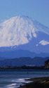 稲村ヶ崎より望む富士山