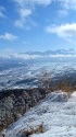 春雪あがって早春の八ヶ岳遠望