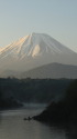 精進湖より黎明の富士