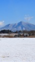 雪晴れの筑波山
