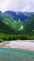 河童橋付近より望む穂高連峰