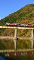 紅葉の水郡線を行くキハE130