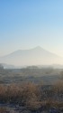 朝靄に霞む筑波山