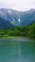 大正池と穂高連峰