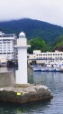 ウトロ港・白い灯台