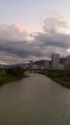 夕暮れ時の豊平川