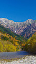 梓川と穂高連峰