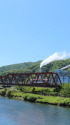 大渡川橋梁を渡る三陸鉄道