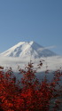 富士山に雲
