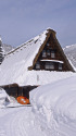 五箇山 雪化粧の合掌造り