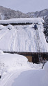 五箇山 雪晴れの朝