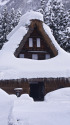 五箇山 雪化粧の合掌造り