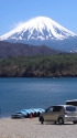 西湖 根場浜からの富士山