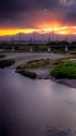 多摩川の夕景