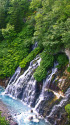 美瑛川と白ひげの滝