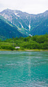 上高地の夏・大正池と穂高連峰