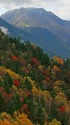秋の山肌(後方は焼岳)