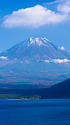 本栖湖から 秋の富士山
