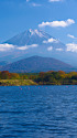 精進湖から 秋の富士山