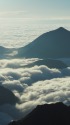 雲海の常念岳