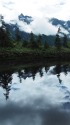 鏡池にて