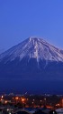 夕闇迫る富士山