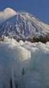 氷瀑と富士