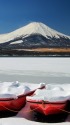 厳寒山中湖