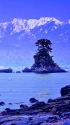 雨晴海岸から立山連峰を望む
