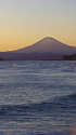 夕暮れの湘南海岸