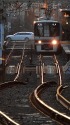 夕暮れの京王電車