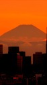 夕焼けの富士山
