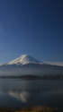 朝靄に浮かぶ富士山