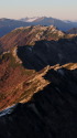 暮れる燕岳稜線