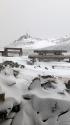 吹雪の蝶ヶ岳にて