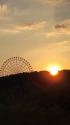 観覧車と夕陽