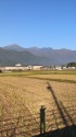朝の安曇野にて